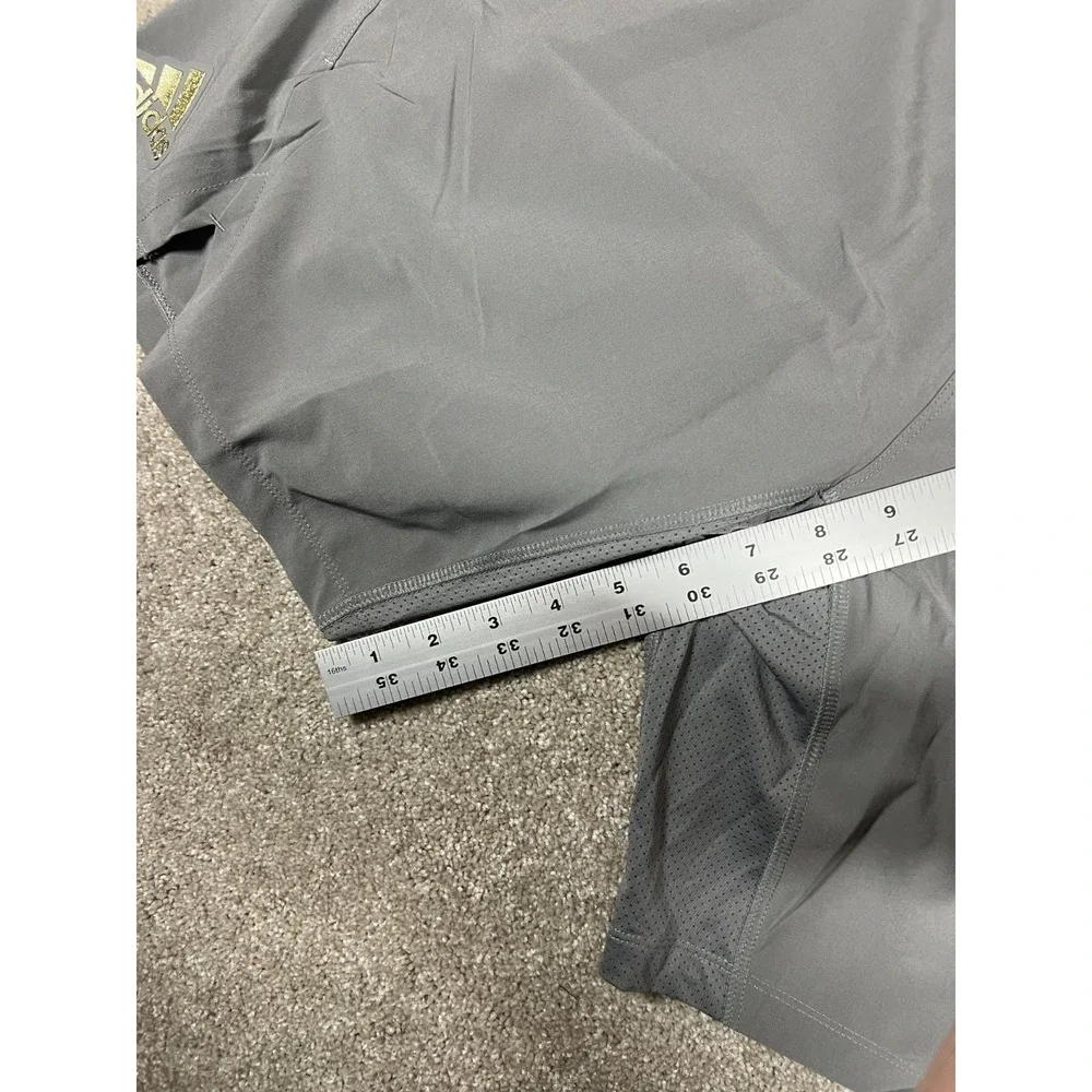Adidas Mens AEROREADY Training Shorts Grey‎ Marble Print Zip Pockets GG2886 NEW